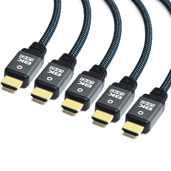 Uhdlink 5Pack Braided 8K HDMI 2.1 Cable Grey