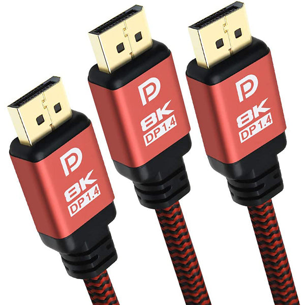 Uhdlink 3Pack Displayport 1.4 Cable Red