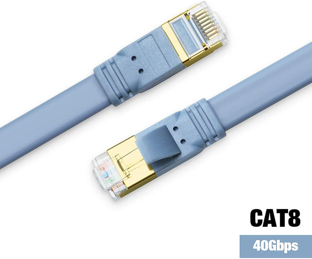 Uhdlink Flat CAT8 Cable Morandi Blue