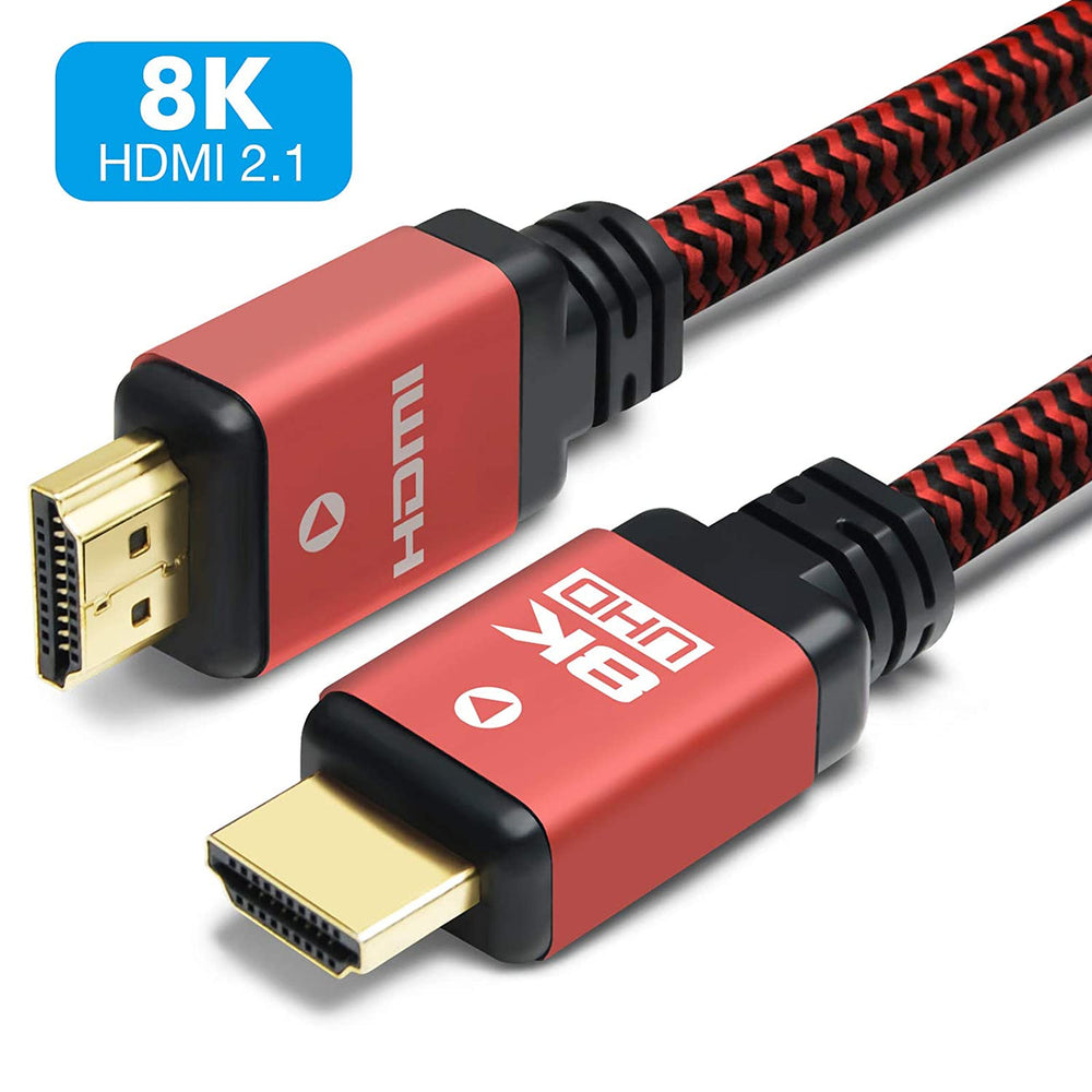 Uhdlink 5Pack Braided 8K HDMI 2.1 Cable Red