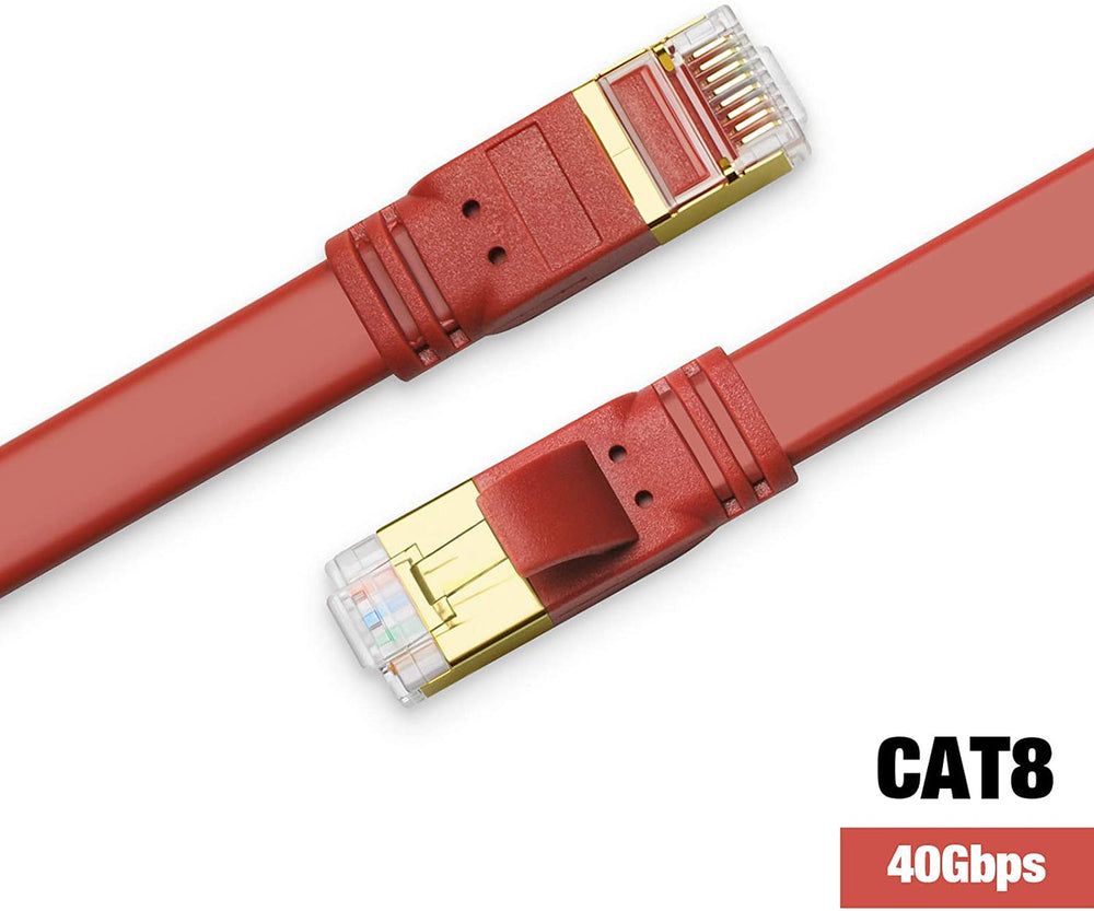 Uhdlink Flat CAT8 Cable Morandi Red