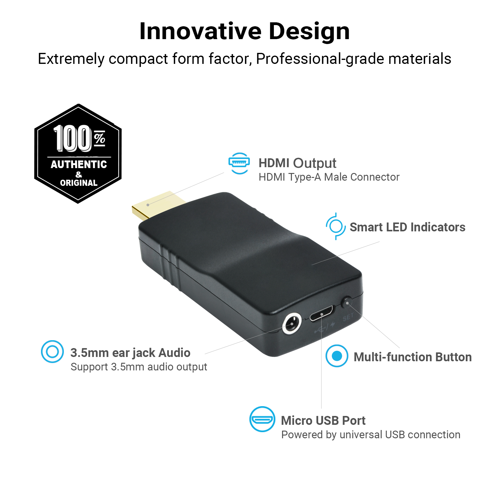 Uhdlink UDW-4K Wireless 2160p60 Wi-Fi HDMI Decoder