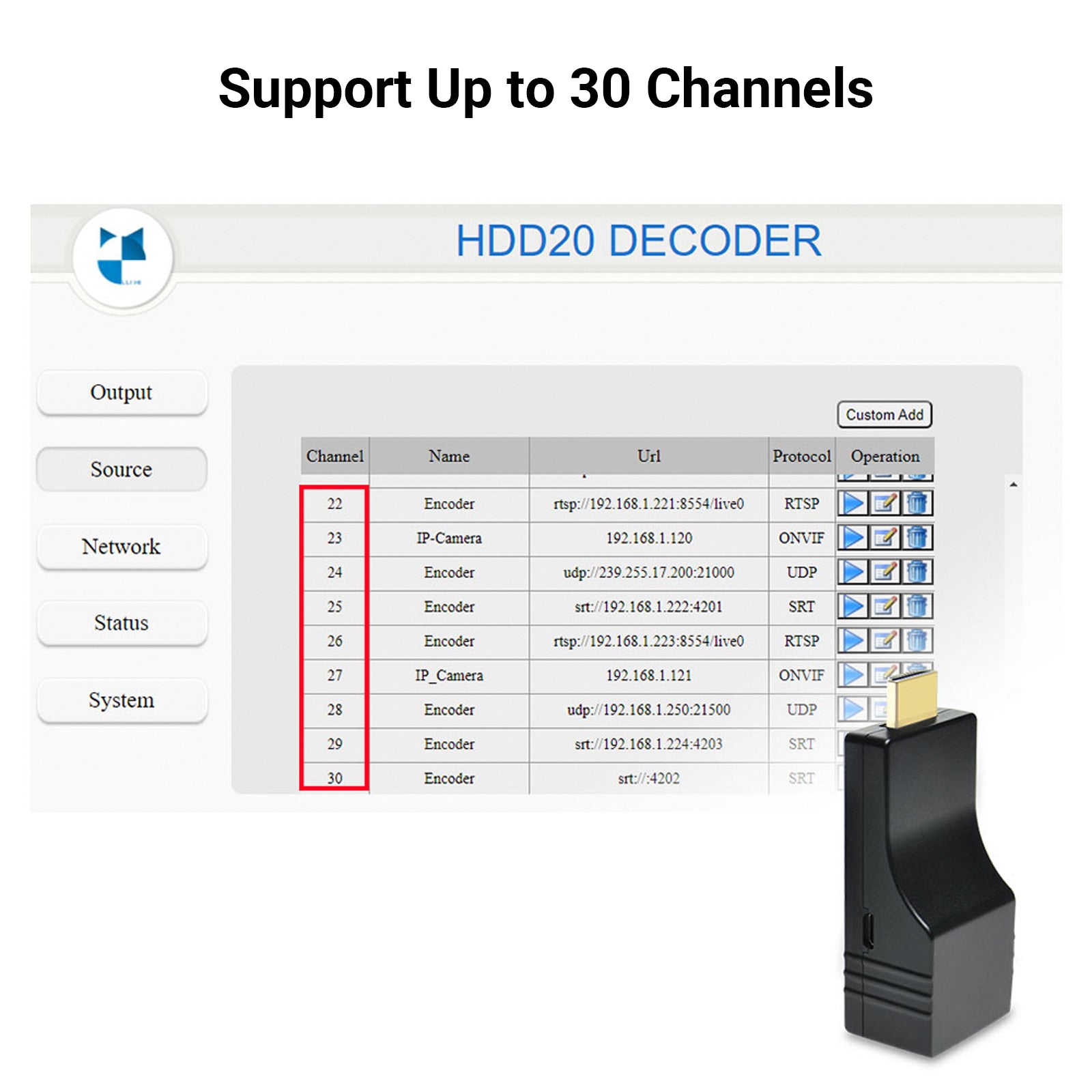 Uhdlink UD-4K SRT 4K HDMI Over IP Video Decoder