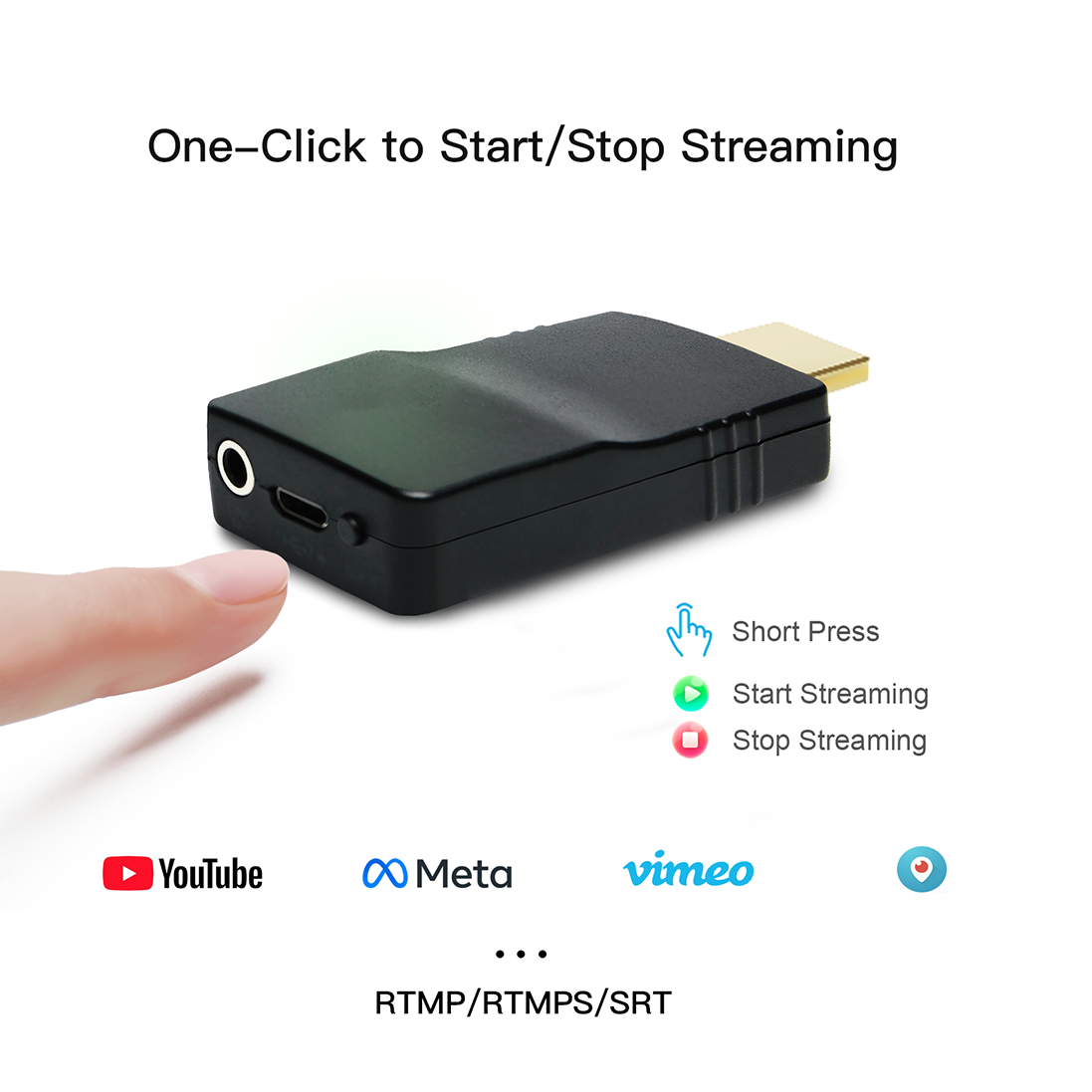 Uhdlink UEW-2KPlus Wireless HDMI Video Encoder for Live Streaming, 1080P SRT Encoder over Wifi on Facebook Youtube & More