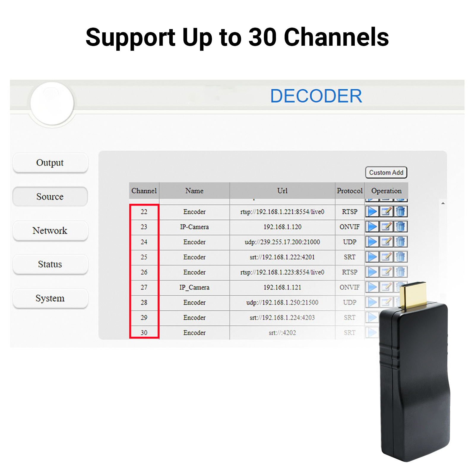 Uhdlink UDW-4K Wireless 2160p60 Wi-Fi HDMI Decoder