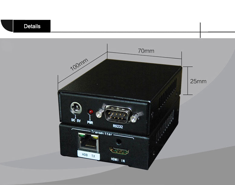 Uhdlink HB-20 HDBaseT Extender Transmission Distance up to 100m