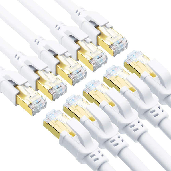 Uhdlink 10Pack Round CAT8 Cable White